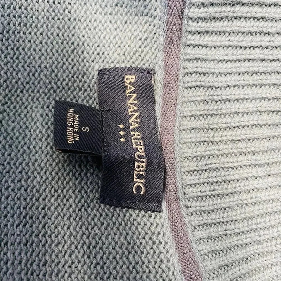 BANANA REPUBLIC Men Long Sleeve Zip-Up Collared Knit Sweater Top Size Small - Picture 10 of 12